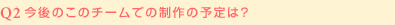Q2:今後のこのチームでの制作の予定は？